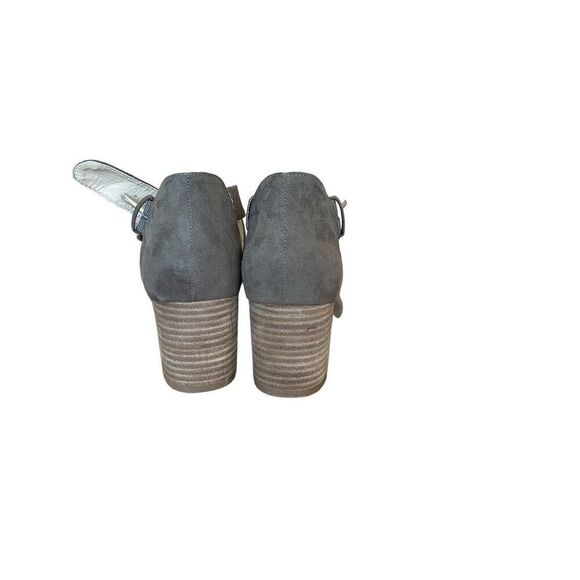 NIne West Womens Gray Suede Adjustable Strap Open Toe Block Heel Sandal Size 8.5 - Picture 3 of 7